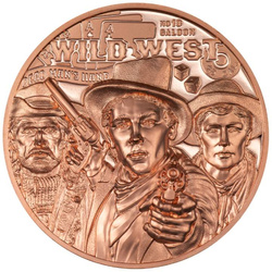 Islas Cook: Leyendas - Salvaje Oeste 50 gramos Cobre 2024 Prueba Ultra Alto Relieve