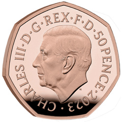 Harry Potter: Škola čar a kouzel v Bradavicích 50p zlato 2023 Proof