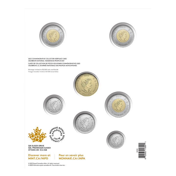 Set Canada National Indigenous Peoples - Card suvenir comemorativ de colecție 7 monede 2023