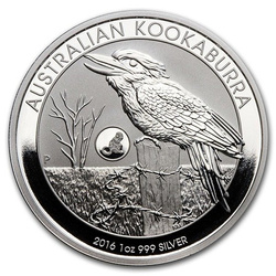 Kookaburra 1 unce stříbra 2016 Privy Mark