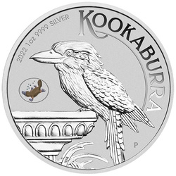 Australian Kookaburra with Platypus coloured 1 oz Silber 2022 Privy Mark (Sydney Money Expo Anda Special)