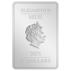 Niue: Harry Potter - Movie Poster 'Harry Potter and the Deathly Hallows Part 2' coloured 1 oz Silver 2021 Proof