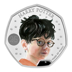 Harry Potter colored 25. anniversary 50p Silver 2022 Proof