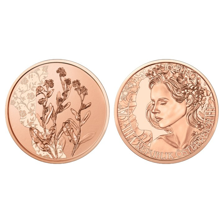 The forget-me-not 10 Euro Copper 2023 Coin