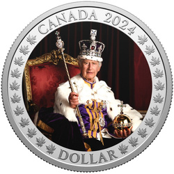 Canada: Anniversary of His Majesty King Charles III's Coronation Dollar Silver 2024 Proof Coin 