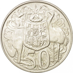 Australia 50 centesimi 13,28 grammi d'argento 1966