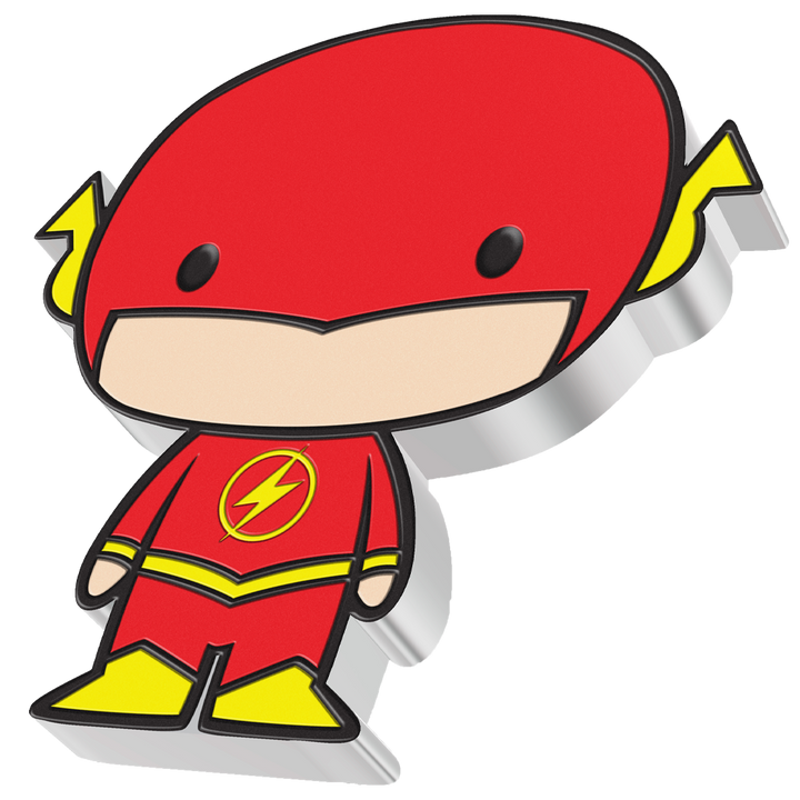 Niue: DC Comics - Flash Chibi Coin colorata 1 oncia d’argento 2020 Proof