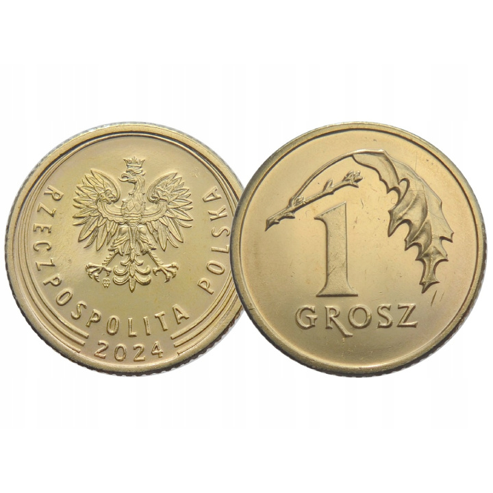 Polská národní banka: 1 gr z mincovního sáčku (100 kusů) z roku 2024 UNC