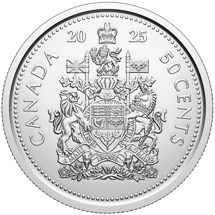 Canada: “Coat of Arms” 50 centesimi 2025