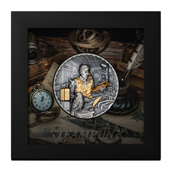Cook Islands: Steampunk - Science Lab 3 oz Silber 2023 Ultra High Relief Antiqued Gilded Coin