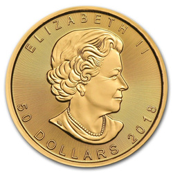 Kanadyjski Liść Klonowy 1 uncja Złota 2018