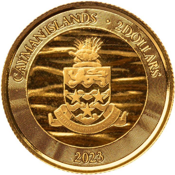 Cayman Islands: Loggerhead Turtle 1/10 uncji Złota 2023 Prooflike