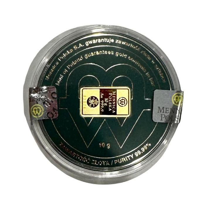 10 grammi Lingotto d'oro Zecca polacca