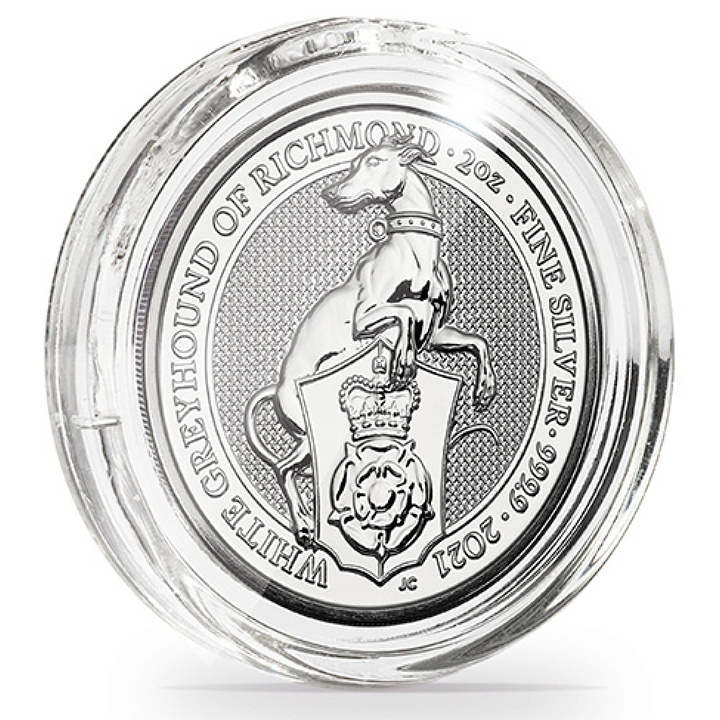 Leuchtturm - Capsule en plastique Bestie Królowej 2 onces d'argent Ultra Perfect Fit 100 pièces