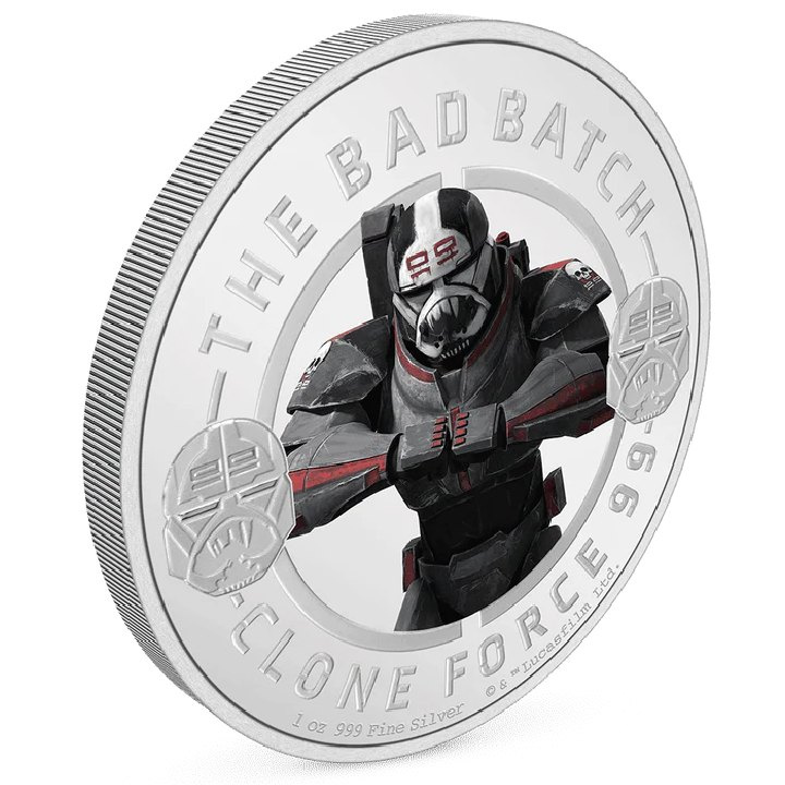 Niue: Star Wars The Bad Batch - Wrecker coloured 1 oz Silber 2022 Proof