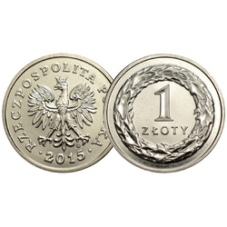 National Bank of Poland: 1 PLN from the Bank Roll Coin (50 pcs) - Random Year