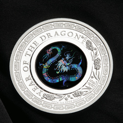 Casa de la Moneda de Perth: Lunar III - Año del Dragón 1 oz Plata 2024 Proof Opal