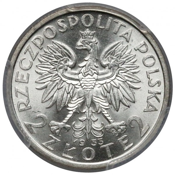 Polonia „Cap de Femeie” 2 zl Argint Ani diferiți