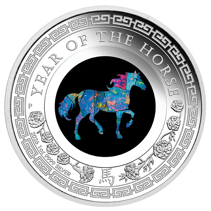 Perth Mint : Lunar III – Année du Cheval 1 once d’Argent 2026 Proof Opal
