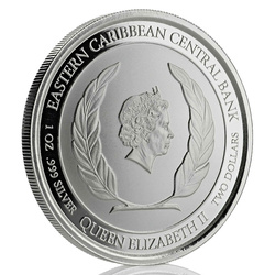 St. Kitts & Nevis: Brown Pelican 1 oz Silver 2019