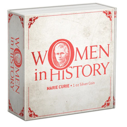 Niue: Women in History – Marie Curie coloured 1 oz Silver 2022 Proof