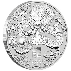 Perth Mint: Lunar III - Year of the Dragon 1/2 oz Silver 2024