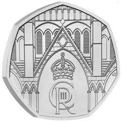 Încoronarea Majestății Sale Regele Charles al III-lea 50 pence Cupronichel 2023