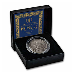 Niue: Heroes of Greek Mythology - Perseus 1 uncja Srebra 2024 Antiqued Coin