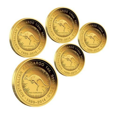 Canguro australiano 1/4 oncia d'oro 1989-2014 (25° anniversario)