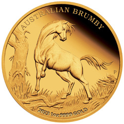 Australijski dziki koń - Brumby 1 uncja Złota 2023 Proof