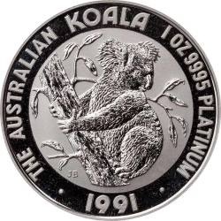 Platinmünze Koala 1 Unze Platin 1991