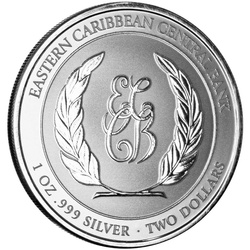 St. Kitts & Nevis: Conch Shell 1 oz Silver 2023 Prooflike (coin in capsule)