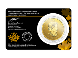 Águila de oro canadiense 1 onza Oro 2018