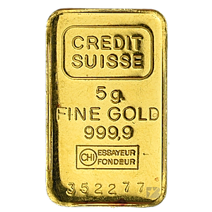 5 gram Goldbarren Unsortierbar