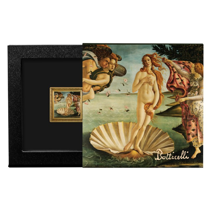 Niue: The Birth of Venus coloured 1 oz Silver 2023 Gilded Proof Coin