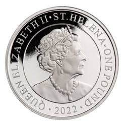 St Helena Modern British Trade Dollar 1 once d'argent 2022 Proof
