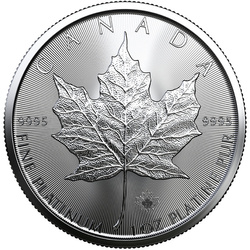 Feuille d'érable canadienne 1 once de platine 2023