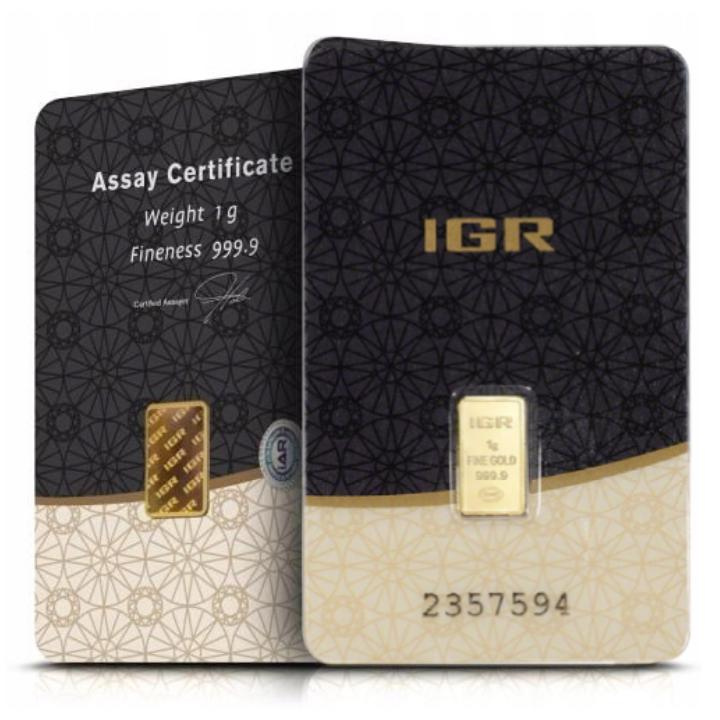Lingotto d'oro 1 g IGR