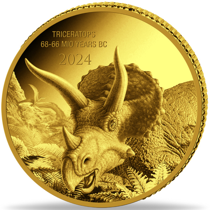 Congo: Prehistoric Life II - Triceratops 0.5 grama Złota 2024 Proof