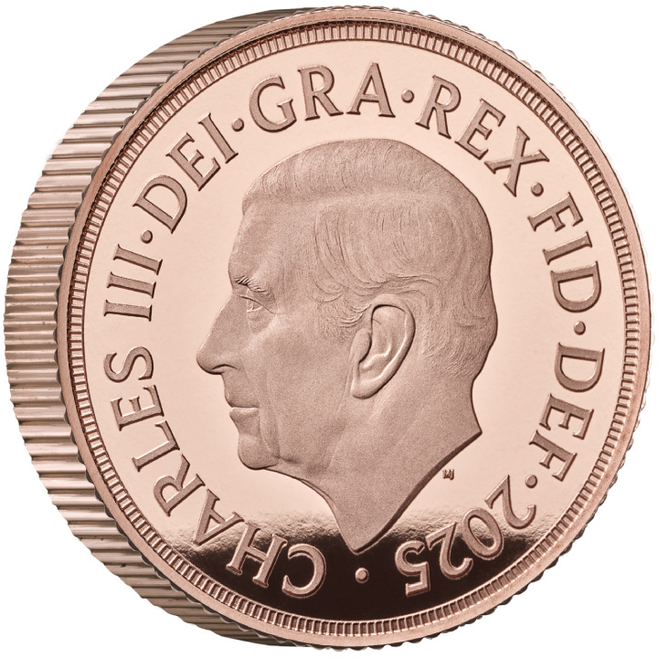 Wielka Brytania: Złoty Suweren 2025 Proof Piedfort