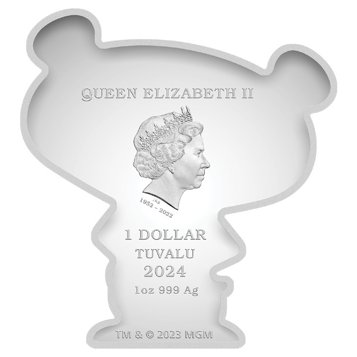 Tuvalu: Pantera rosa colorata 60° anniversario 1 oncia d'argento 2024 Minted Mini Coin