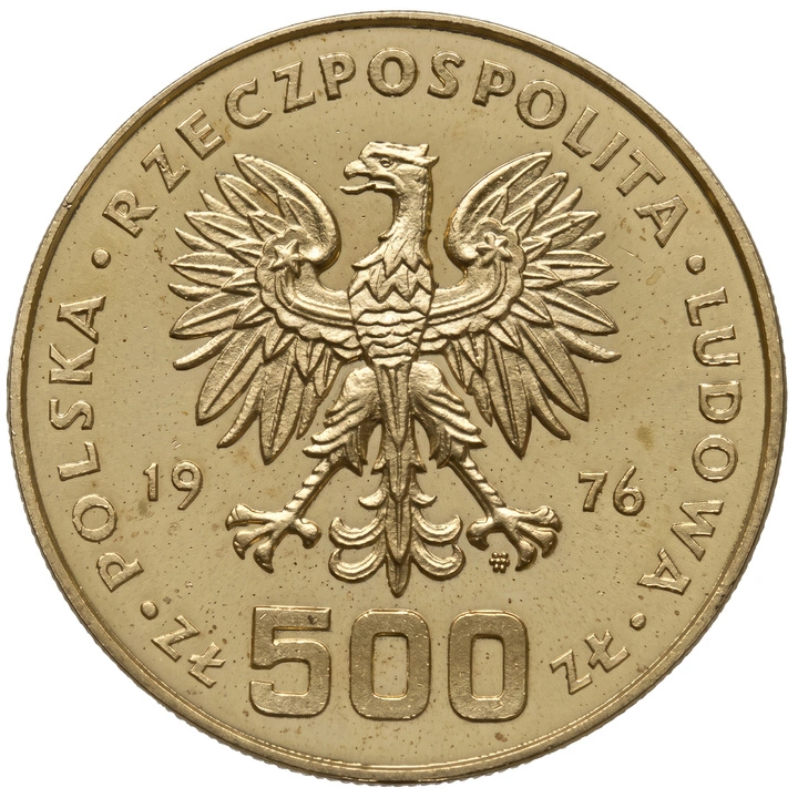Moneta d’oro Kazimierz Pułaski 500 zloty 1976