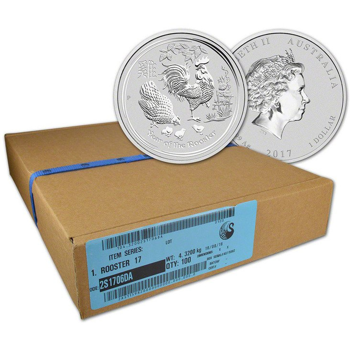 Lunar II: Jahr des Hahn 1 oz Silber 2017
