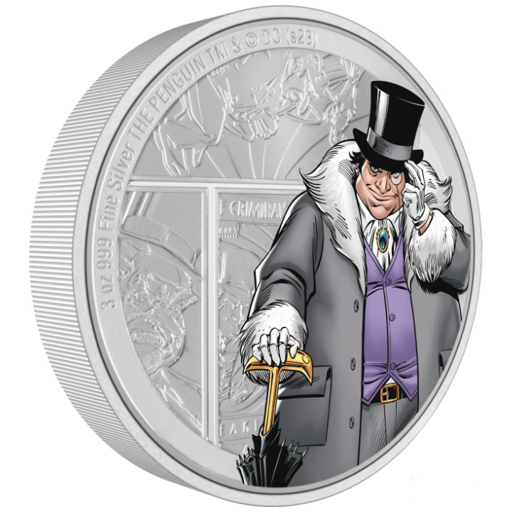 Niue: DC Villains - The Penguin coloured 3 oz Silber 2023 Proof