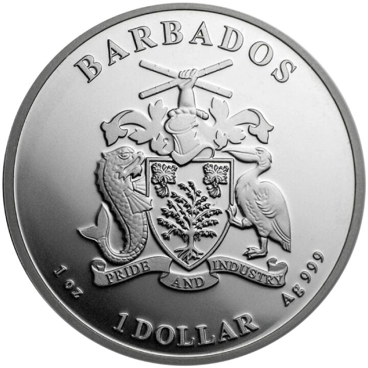Barbados: Caribbean Pelican 1 oz Silver 2023