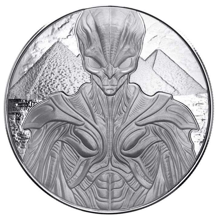 Moneta d’argento Scottsdale Mint: Alien 5 once d’argento 2025