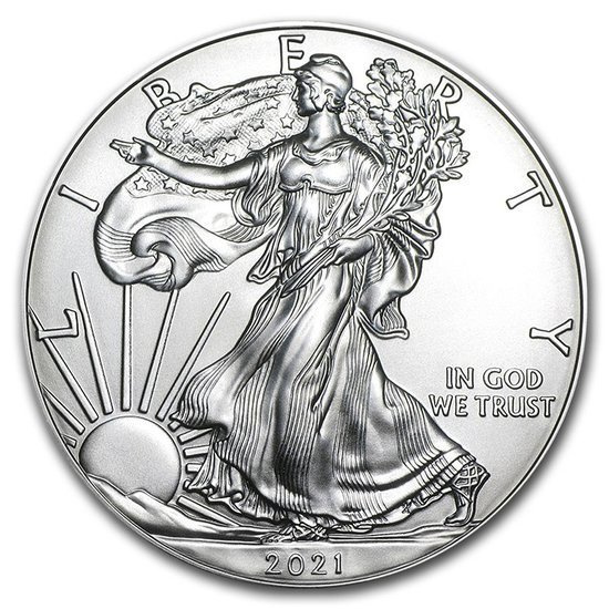 American Eagle 1 oz Plata 2021 PAQUETE DE 20 HOJAS