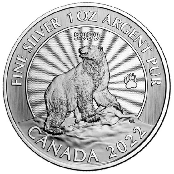 Canada: The Majestic Polar Bear 1 uncja Srebra 2022 (w karcie)