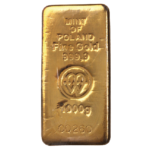 1000 gram Gold Bar Mennica Polska