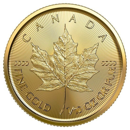 Canadian Maple Leaf 1/10 oz Gold 2022